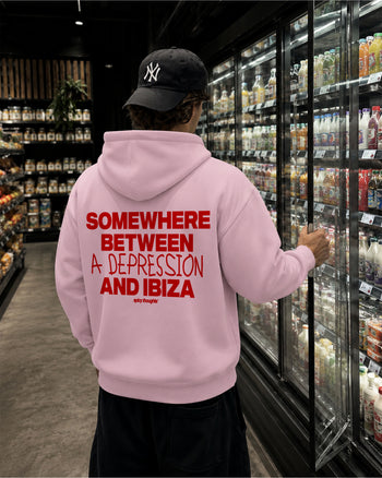 Oversized Hoodie - Somewhere Between A Depression And Ibiza