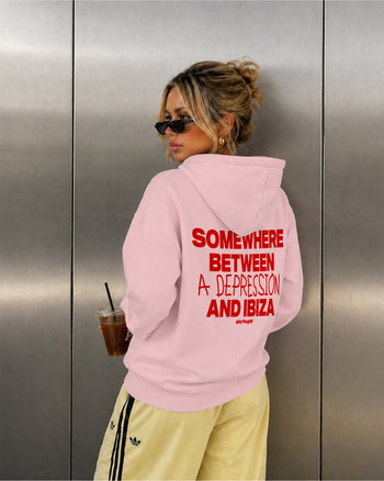 Oversized Hoodie - Somewhere Between A Depression And Ibiza