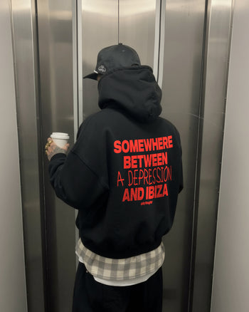 Oversized Hoodie - Somewhere Between A Depression And Ibiza