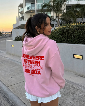 Oversized Hoodie - Somewhere Between A Depression And Ibiza