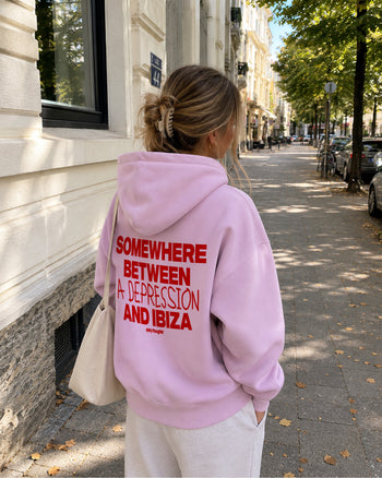 Oversized Hoodie - Somewhere Between A Depression And Ibiza