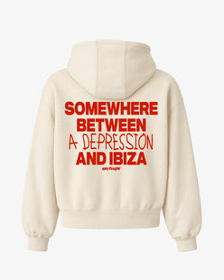 Oversized Hoodie - Somewhere Between A Depression And Ibiza