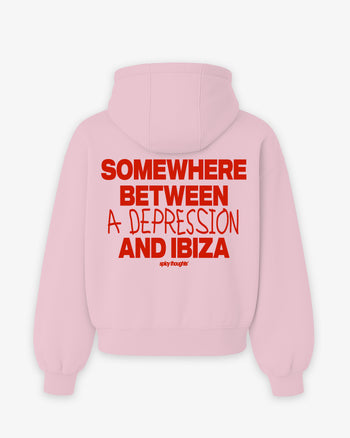 Oversized Hoodie - Somewhere Between A Depression And Ibiza