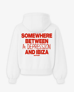 Oversized Hoodie - Somewhere Between A Depression And Ibiza