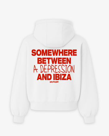 Oversized Hoodie - Somewhere Between A Depression And Ibiza