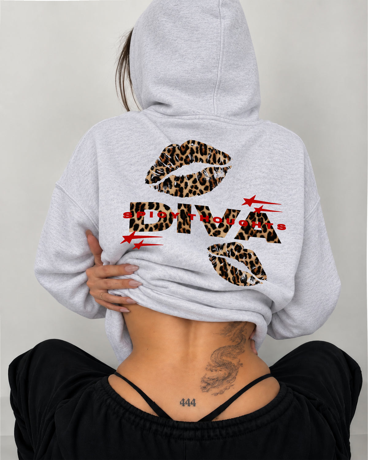 Oversized Hoodie - Diva Leopard Kiss