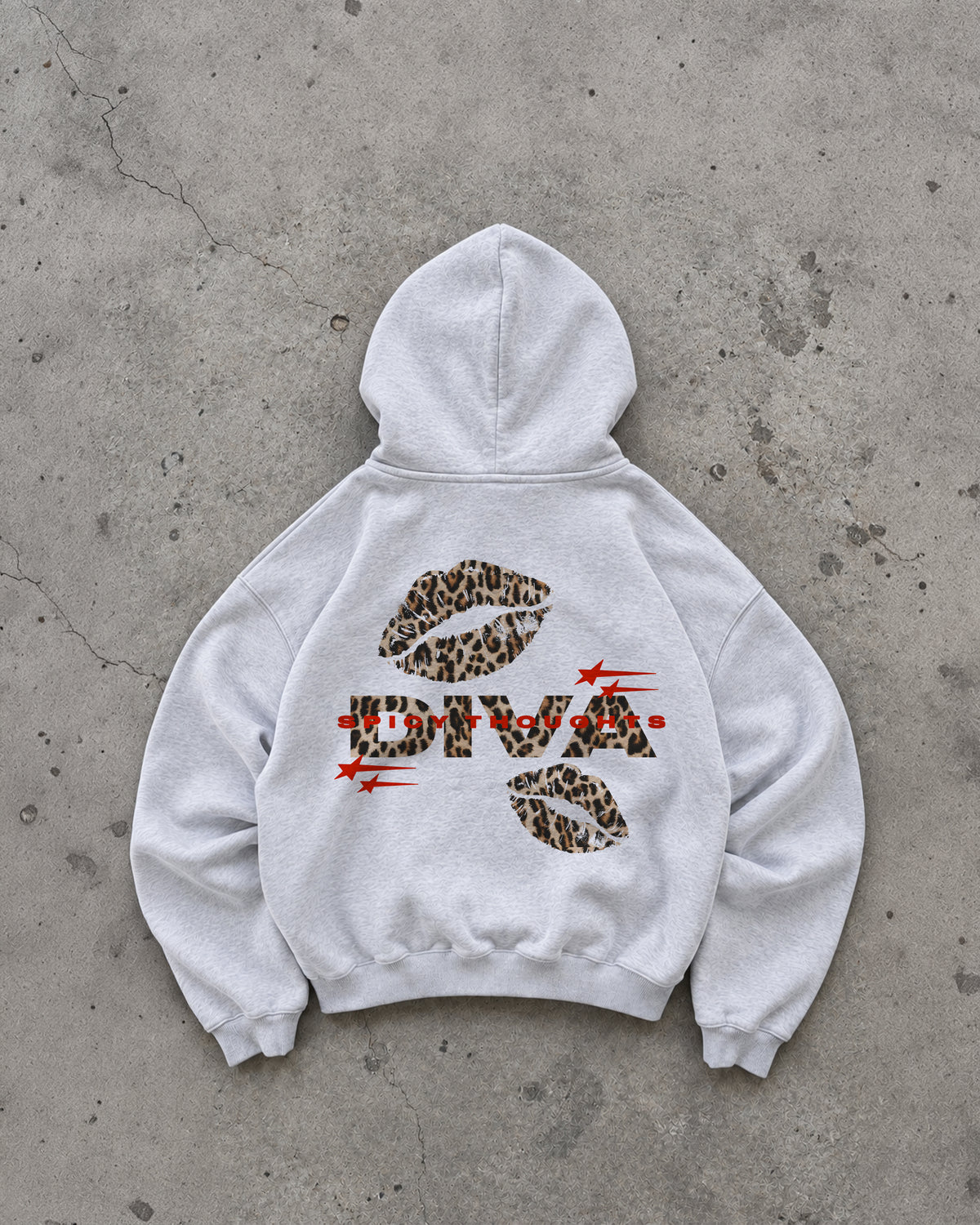 Oversized Hoodie - Diva Leopard Kiss