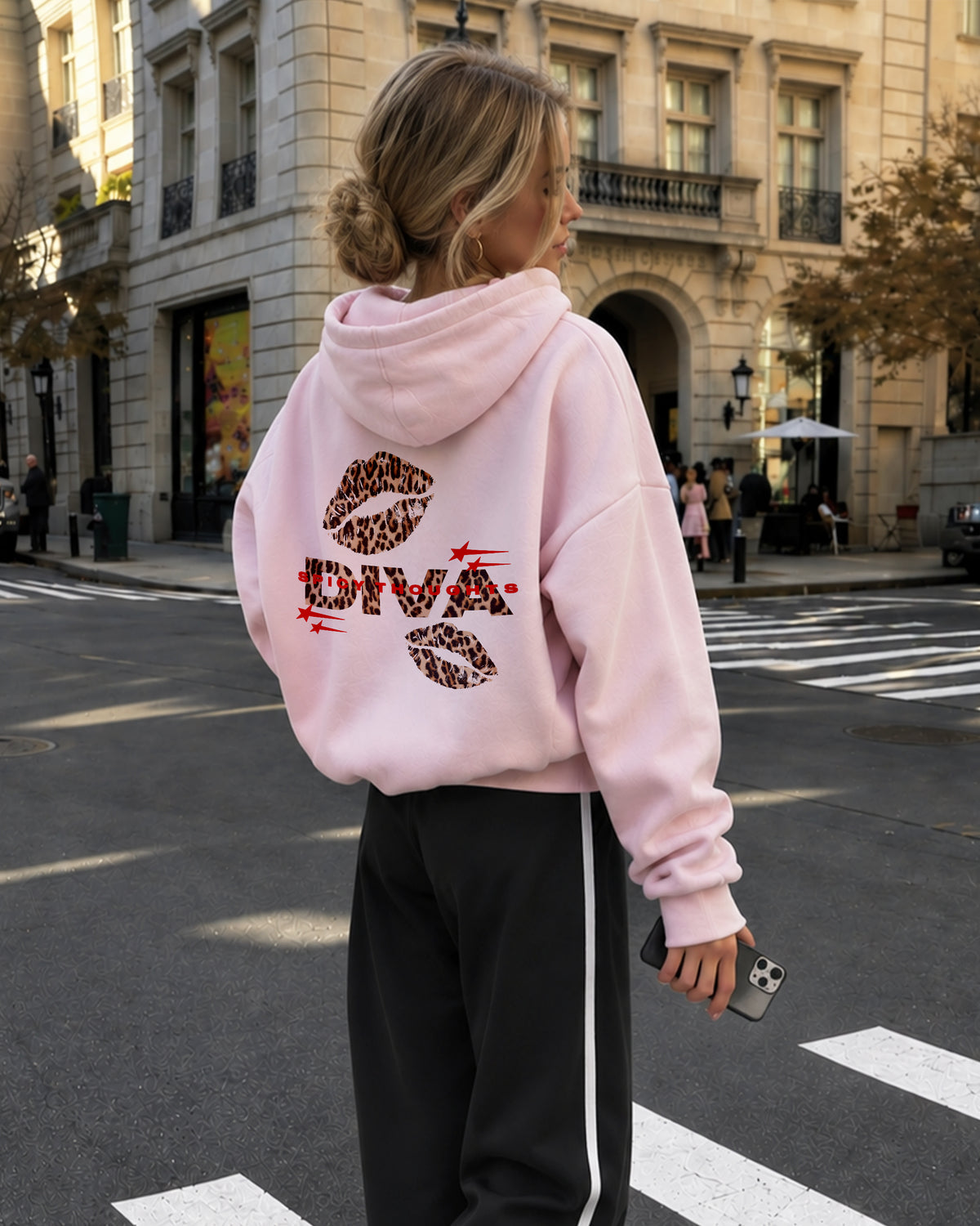 Oversized Hoodie - Diva Leopard Kiss