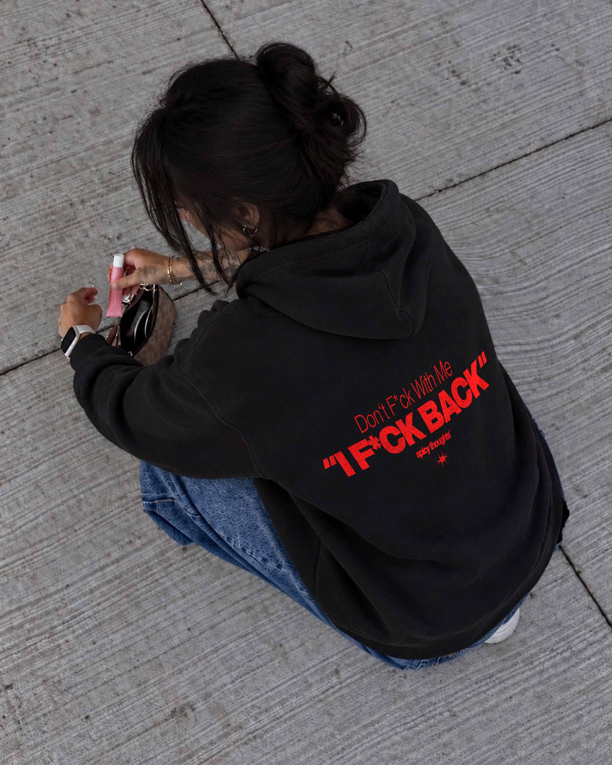 Oversized Hoodie - Don’t fuck with me. I fuck back