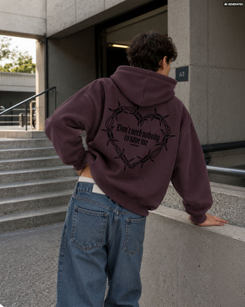 Oversized Hoodie - Don’t Need Nobody To Save Me
