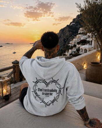 Oversized Hoodie - Don’t Need Nobody To Save Me