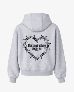 Oversized Hoodie - Don’t Need Nobody To Save Me