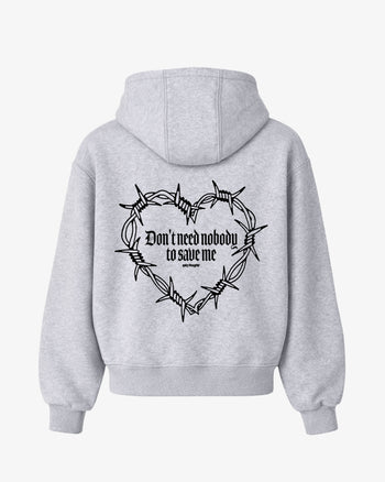 Oversized Hoodie - Don’t Need Nobody To Save Me
