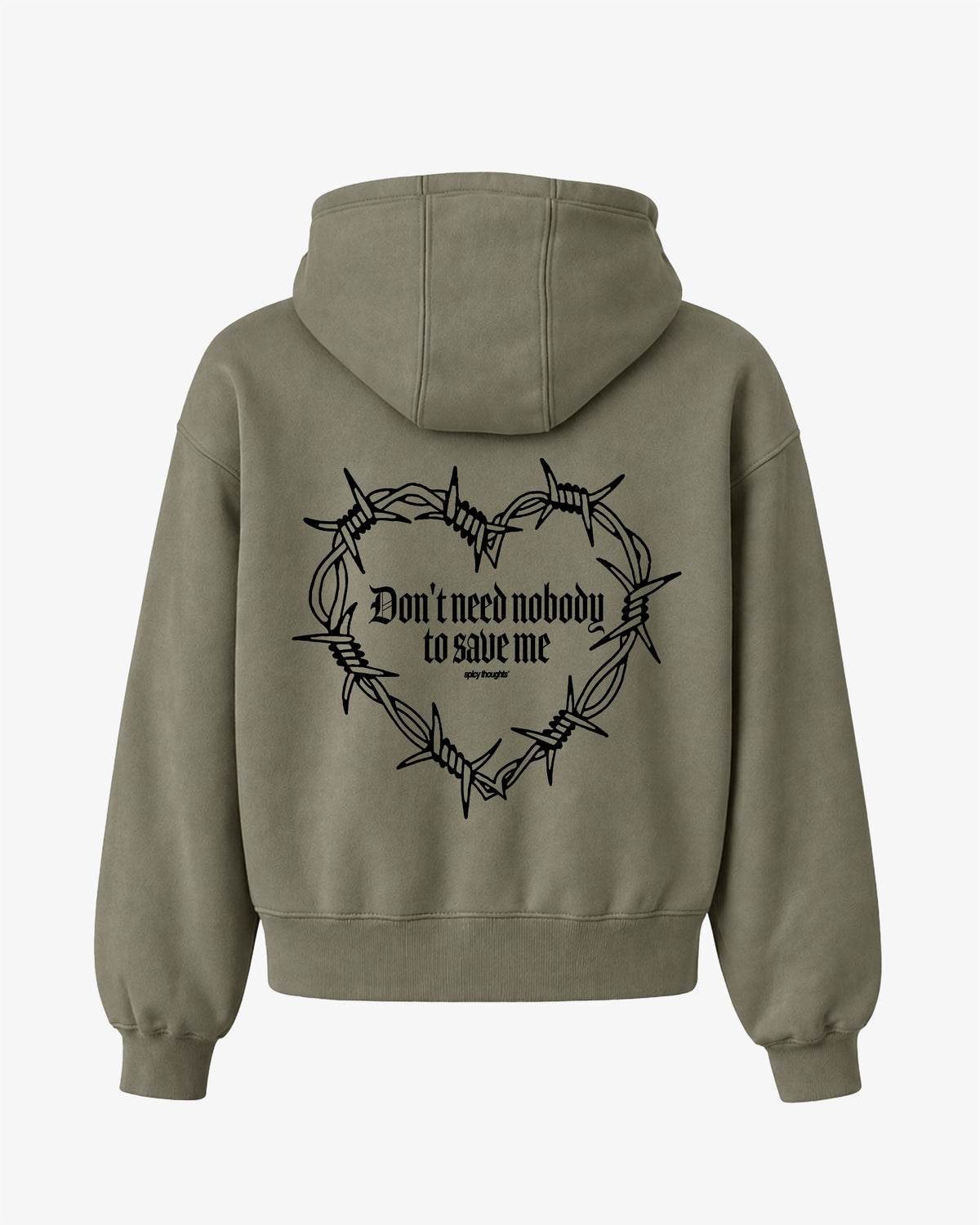 Oversized Hoodie - Don’t Need Nobody To Save Me