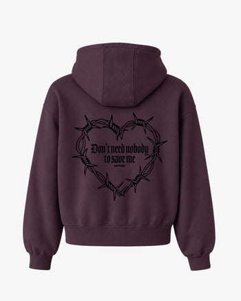 Oversized Hoodie - Don’t Need Nobody To Save Me
