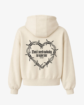 Oversized Hoodie - Don’t Need Nobody To Save Me