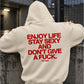 Oversized Hoodie - Enjoy life. Stay sexy. Don’t give a fuck.