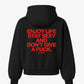 Oversized Hoodie - Enjoy life. Stay sexy. Don’t give a fuck.