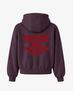 Oversized Hoodie - Enjoy life. Stay sexy. Don’t give a fuck.