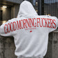Oversized Hoodie - Good Morning Fuckers Back Arch