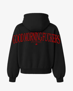 Oversized Hoodie - Good Morning Fuckers Back Arch