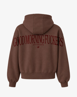 Oversized Hoodie - Good Morning Fuckers Back Arch
