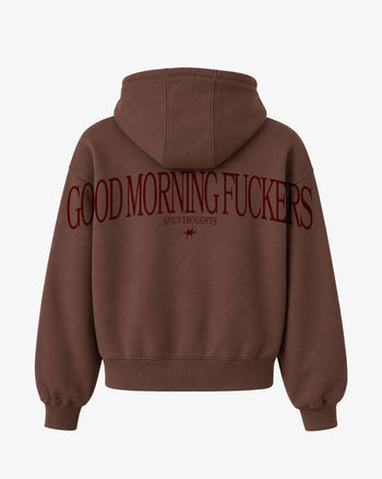 Oversized Hoodie - Good Morning Fuckers Back Arch