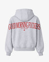 Oversized Hoodie - Good Morning Fuckers Back Arch