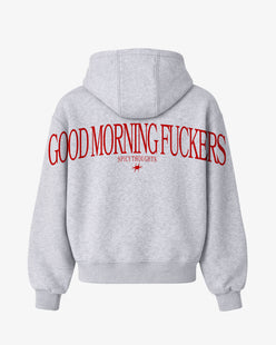 Oversized Hoodie - Good Morning Fuckers Back Arch