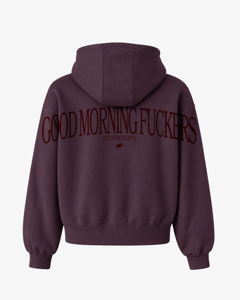 Oversized Hoodie - Good Morning Fuckers Back Arch