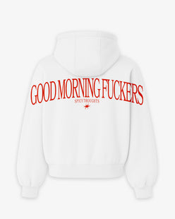 Oversized Hoodie - Good Morning Fuckers Back Arch