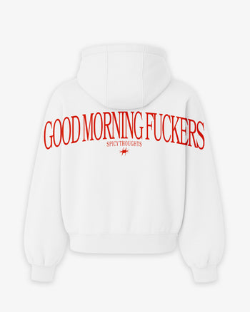 Oversized Hoodie - Good Morning Fuckers Back Arch