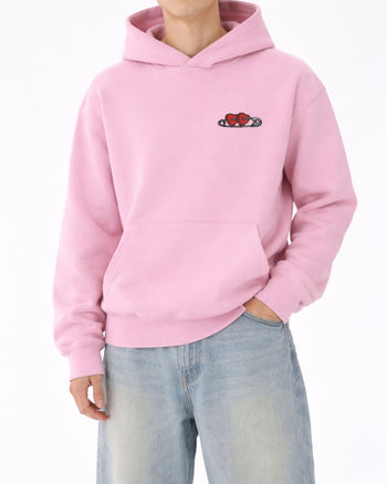 Oversized Hoodie - ”Heart Lock” Patch
