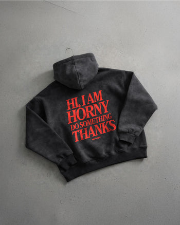 Oversized Hoodie - Hi, I Am Horny