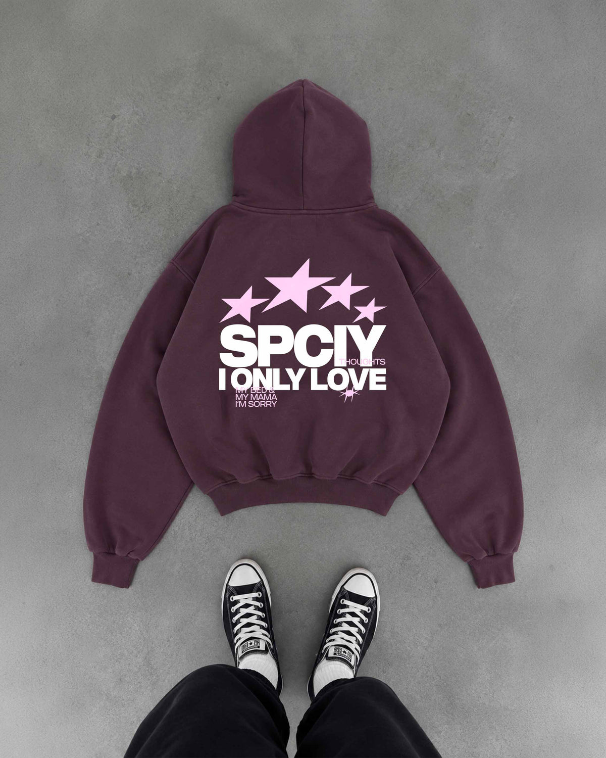 Oversized Hoodie - I Only Love My Bed & My Mama