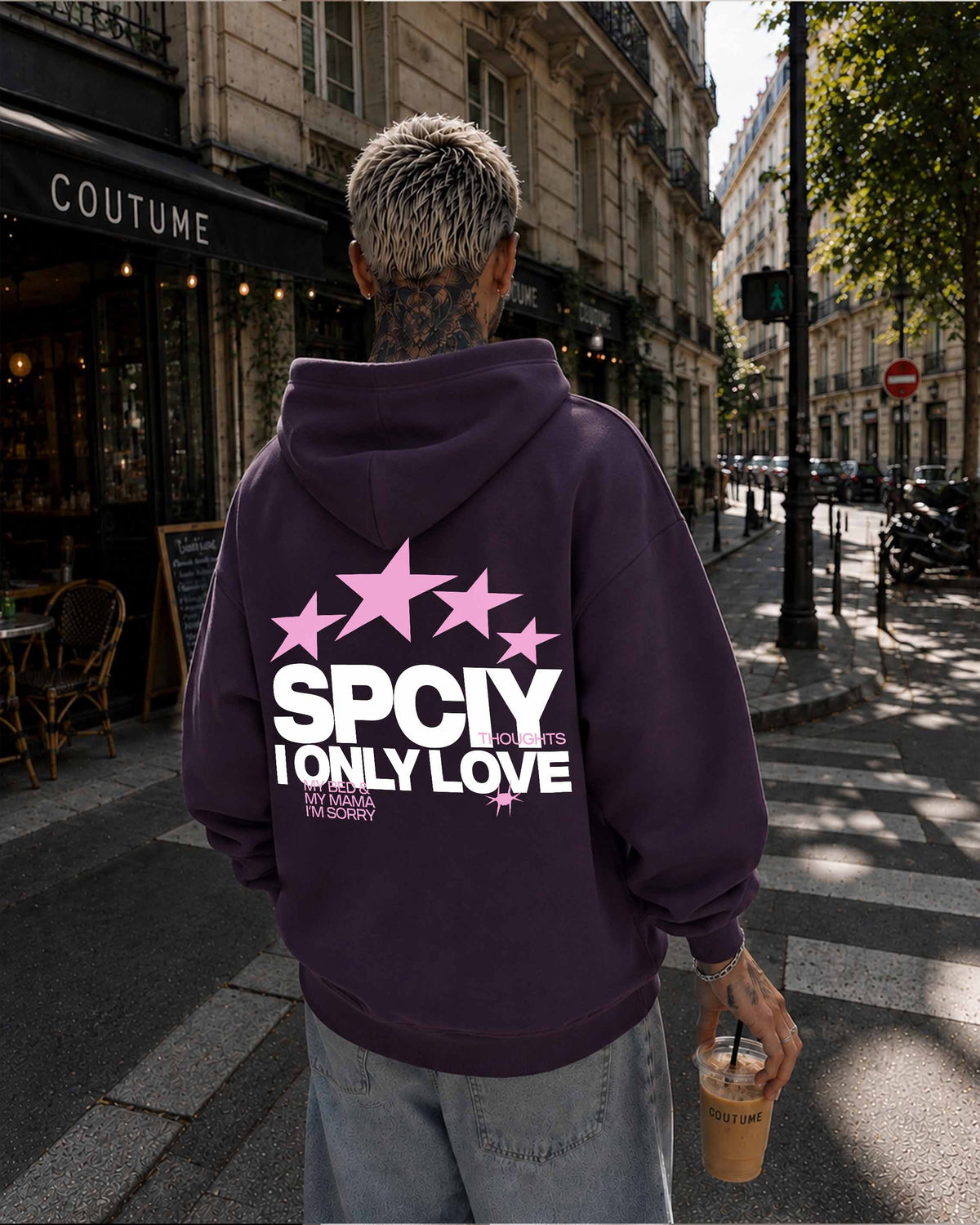Oversized Hoodie - I Only Love My Bed & My Mama