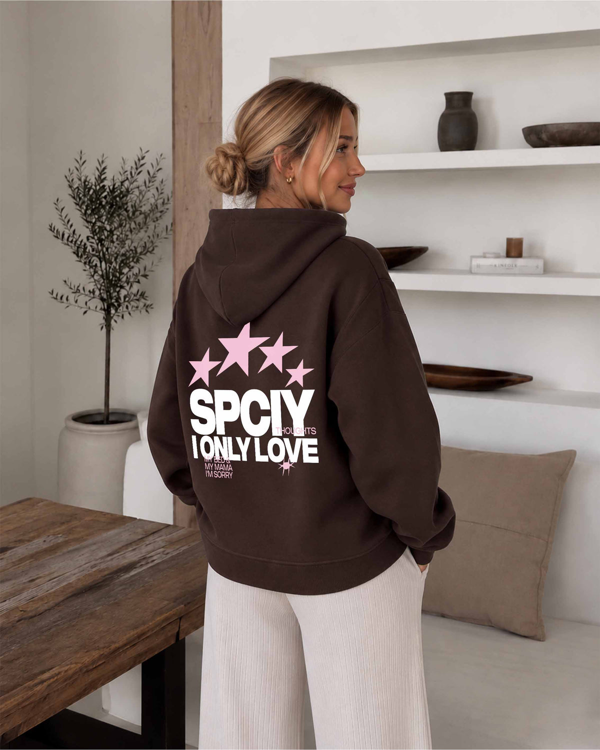 Oversized Hoodie - I Only Love My Bed & My Mama