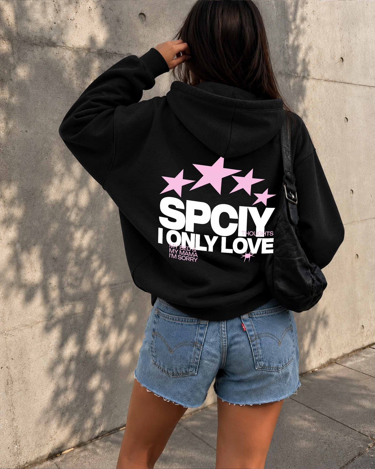 Oversized Hoodie - I Only Love My Bed & My Mama