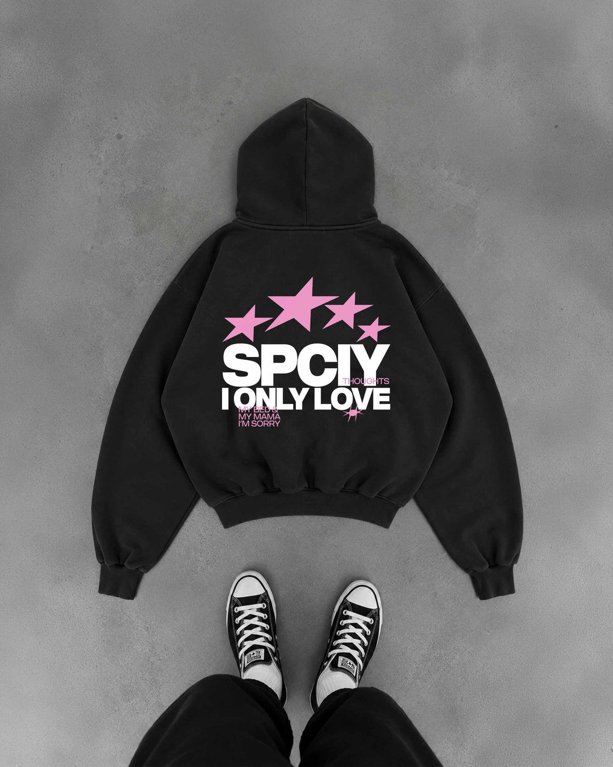 Oversized Hoodie - I Only Love My Bed & My Mama
