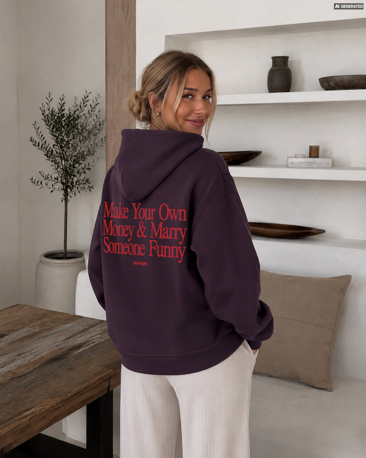 Oversized Hoodie - Make Your Own Money & Marry Someone Funny