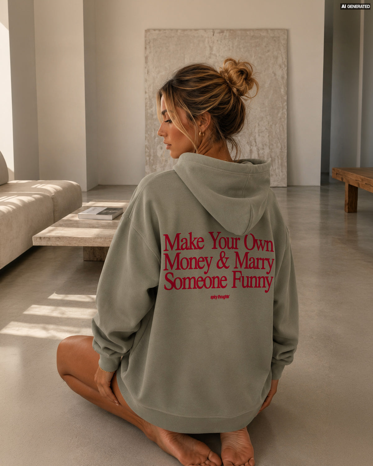 Oversized Hoodie - Make Your Own Money & Marry Someone Funny