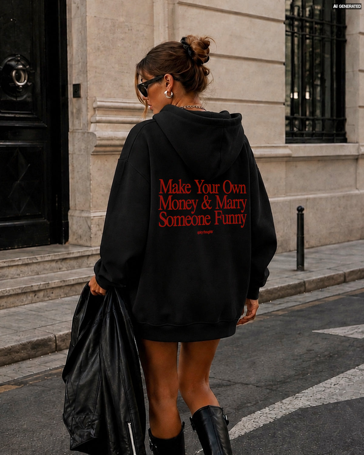 Oversized Hoodie - Make Your Own Money & Marry Someone Funny