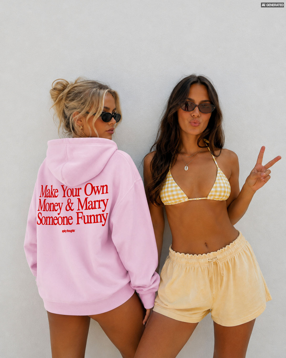 Oversized Hoodie - Make Your Own Money & Marry Someone Funny