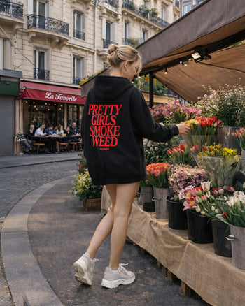 Oversized Hoodie - Pretty Girls Smoke Weed