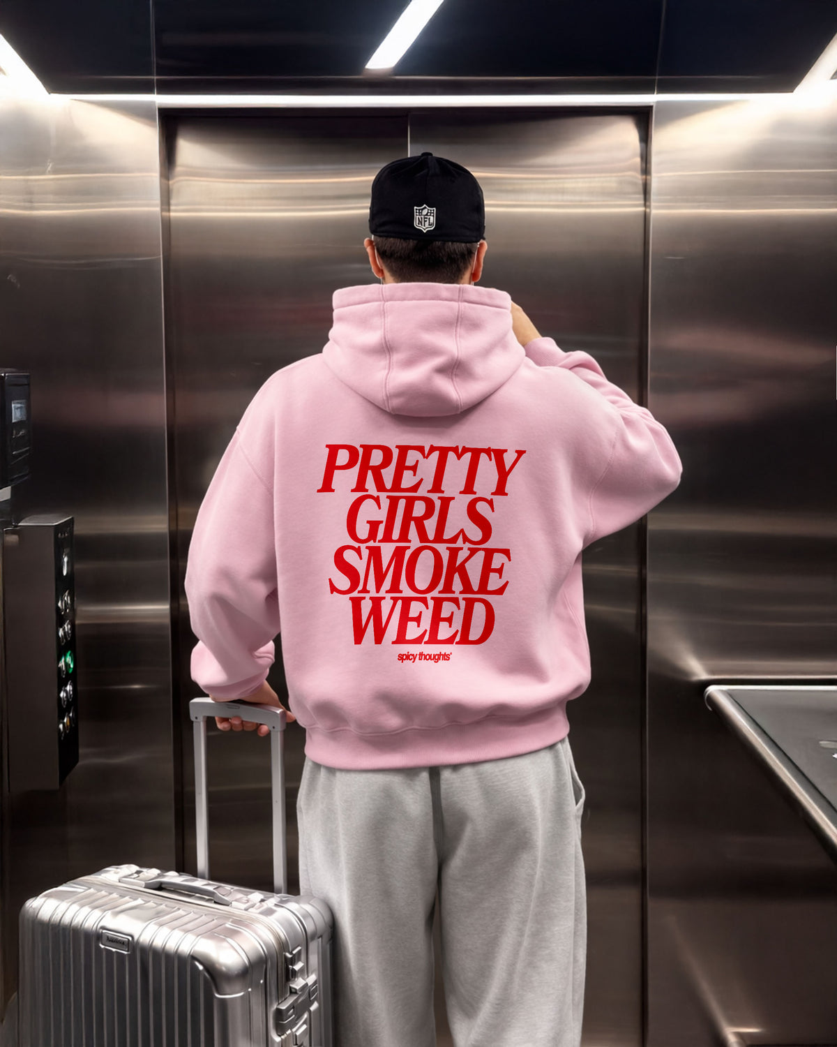 Oversized Hoodie - Pretty Girls Smoke Weed