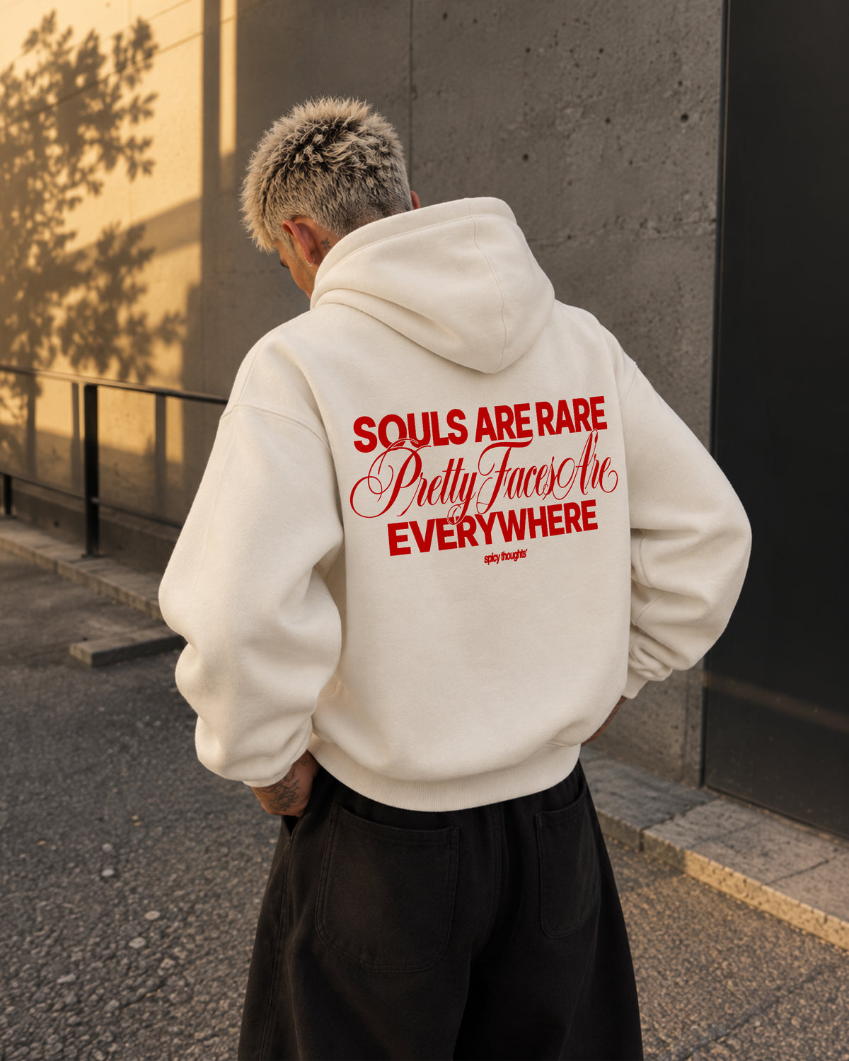 Oversized Hoodie - Good souls are rare. Pretty faces are everywhere