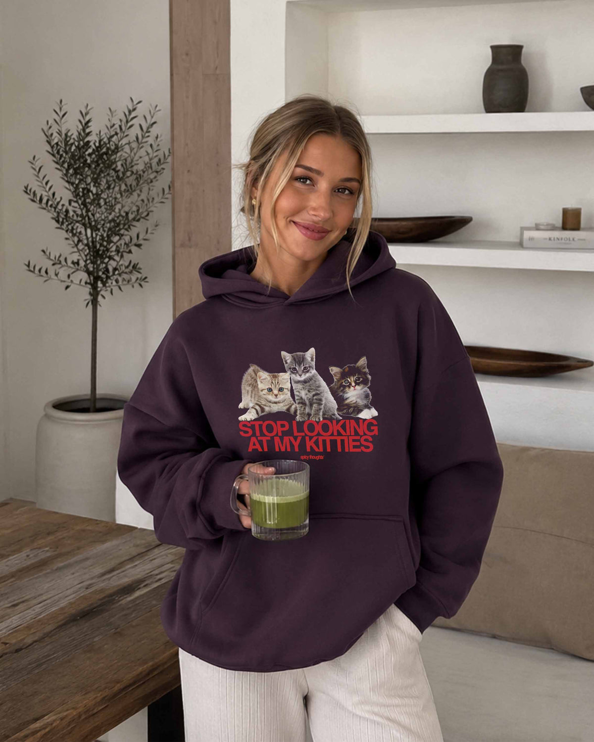 Oversized Hoodie - Stop Looking At My Kitties