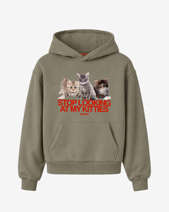 Oversized Hoodie - Stop Looking At My Kitties