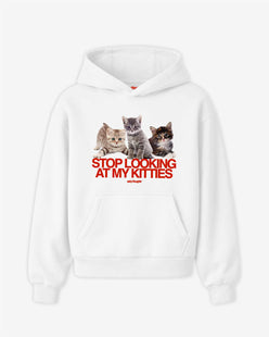 Oversized Hoodie - Stop Looking At My Kitties