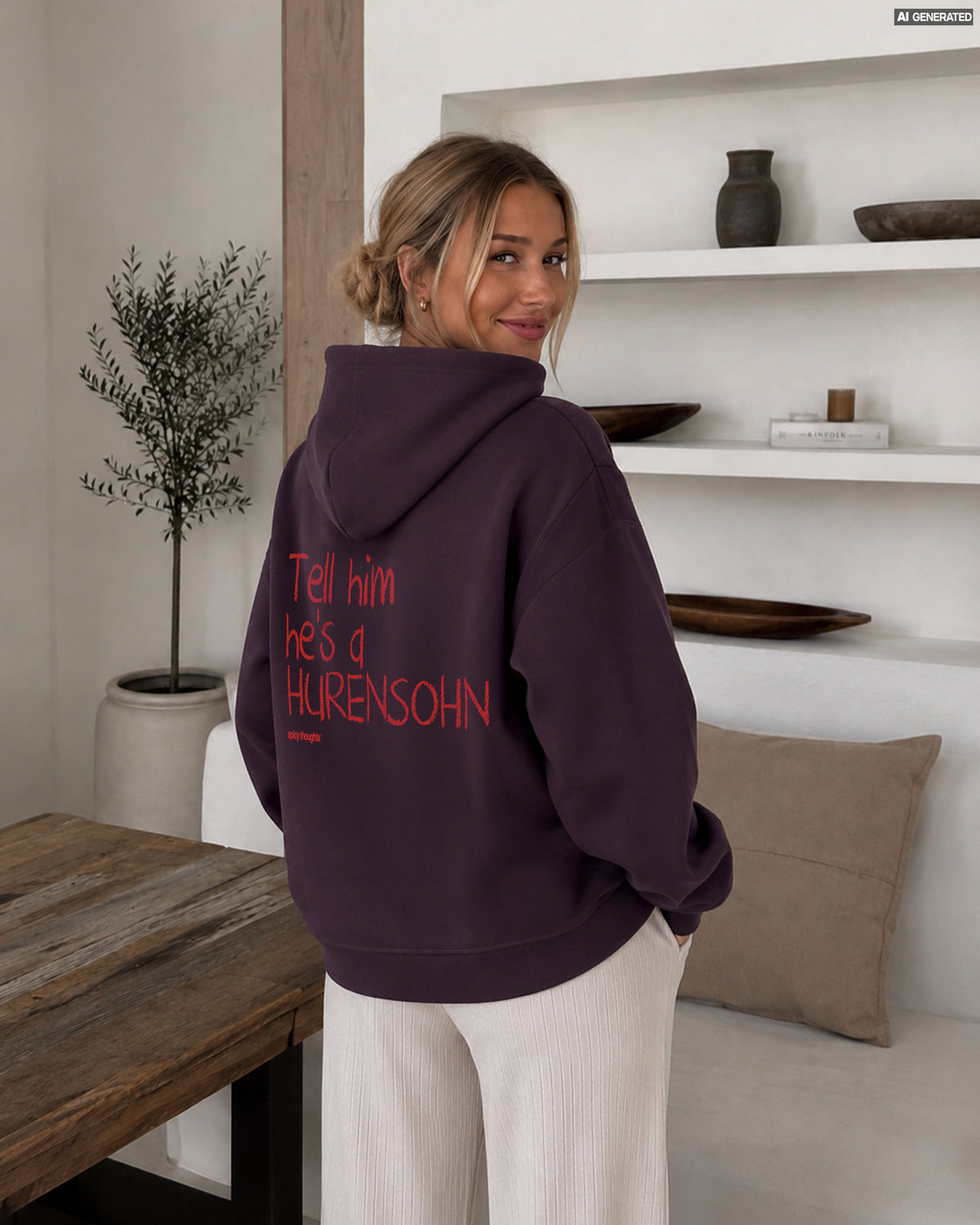 Oversized Hoodie - Tell Him He’s A Hurensohn